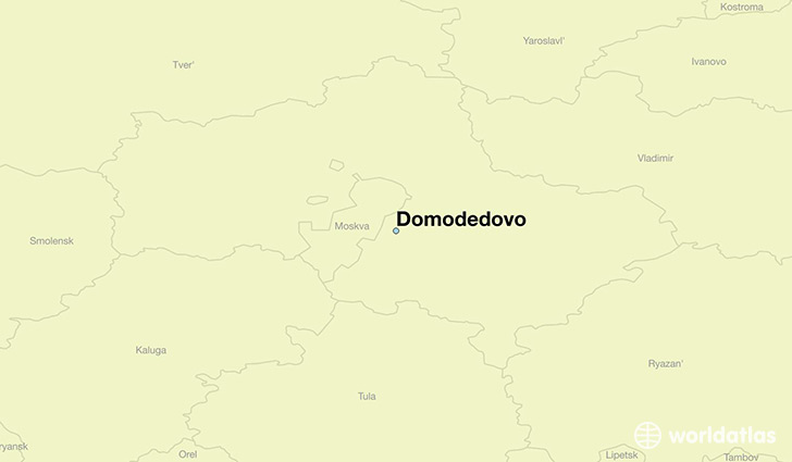 map showing the location of Domodedovo