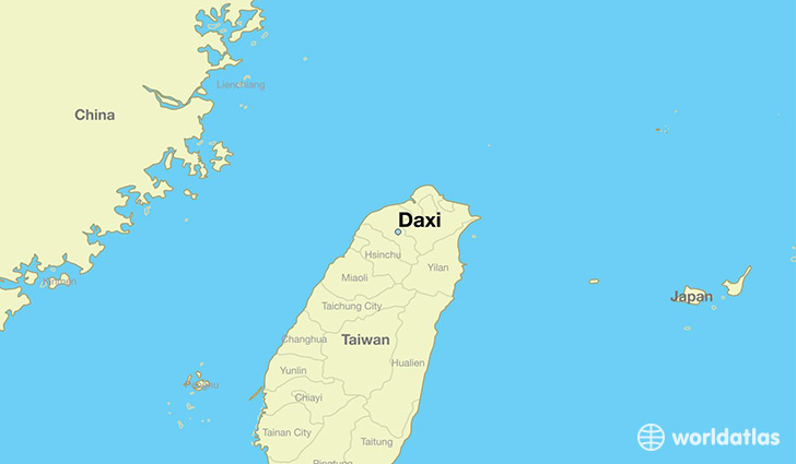 map showing the location of Daxi