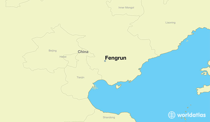 map showing the location of Fengrun