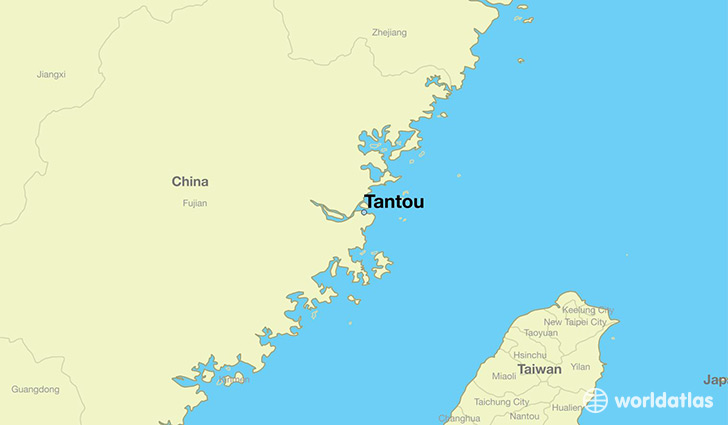 map showing the location of Tantou
