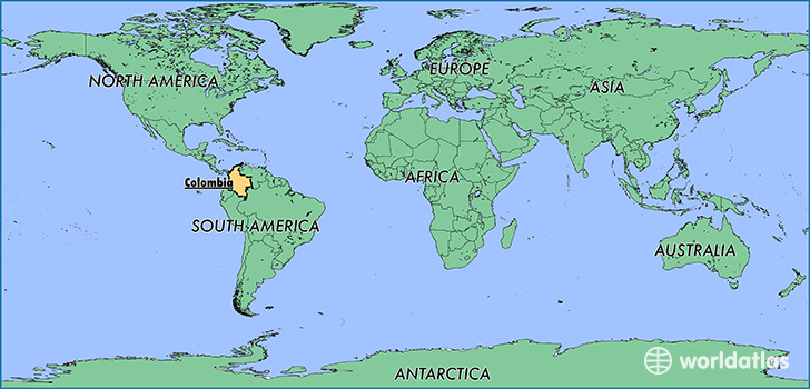 Colombia South America Map