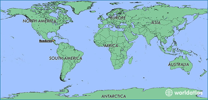 Honduras Locator Map 