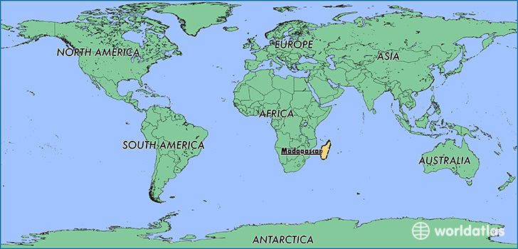 Madagascar Locator Map 