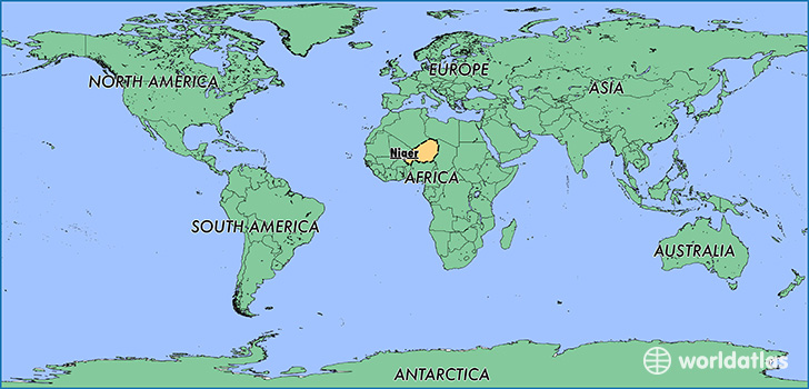 map showing the location of The Niger