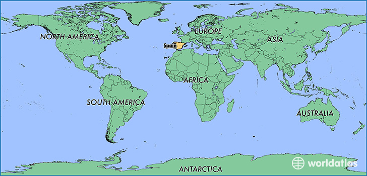 Spain Location On Europe Map