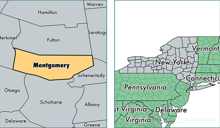 location of Montgomery county on a map