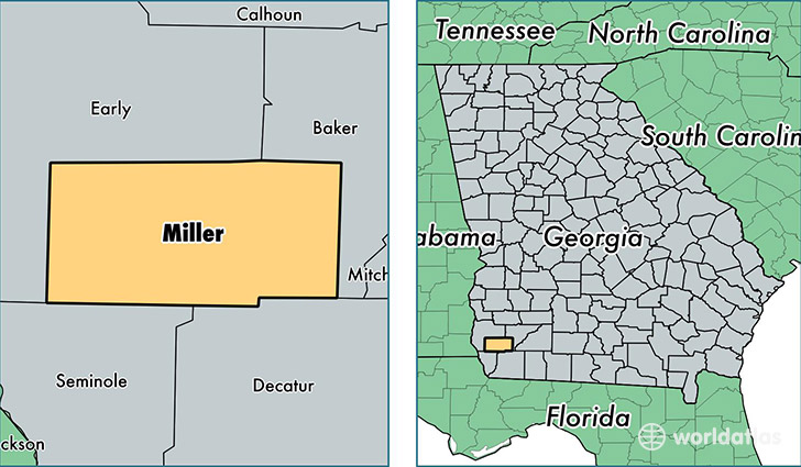 location of Miller county on a map