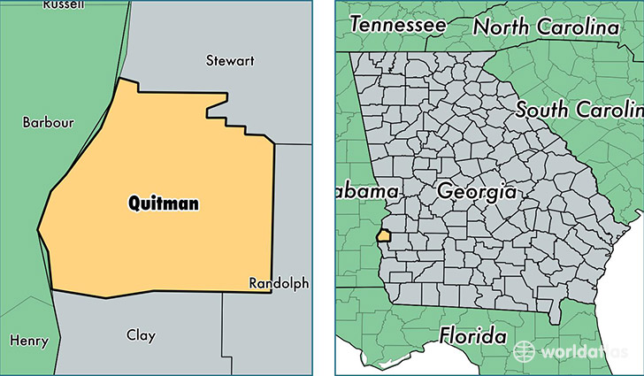 location of Quitman county on a map