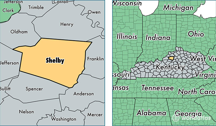 location of Shelby county on a map