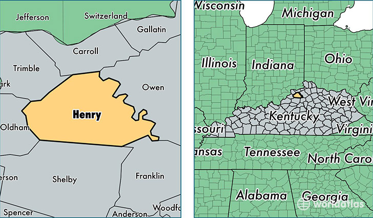 location of Henry county on a map