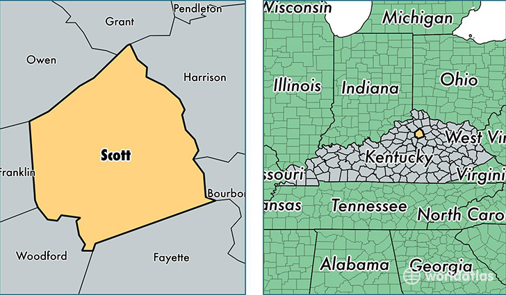 location of Scott county on a map