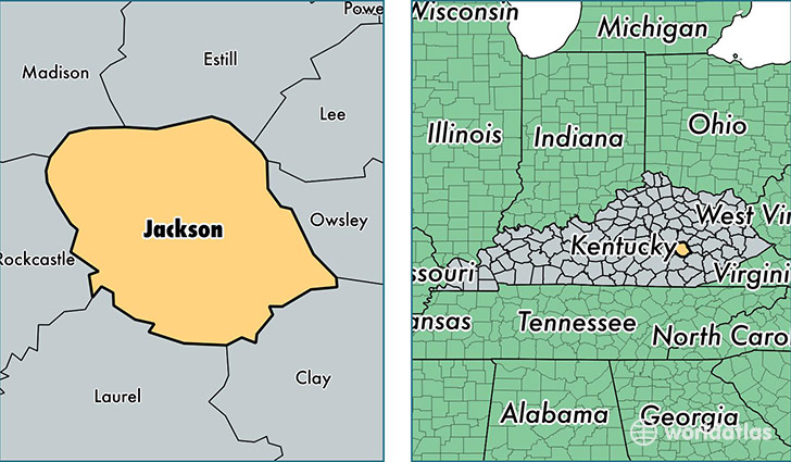 location of Jackson county on a map