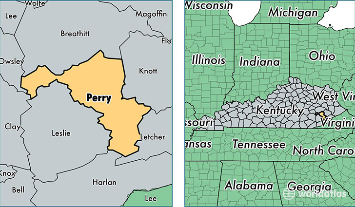 location of Perry county on a map