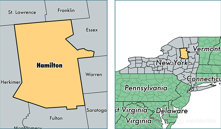 location of Hamilton county on a map