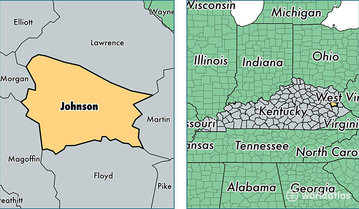 location of Johnson county on a map