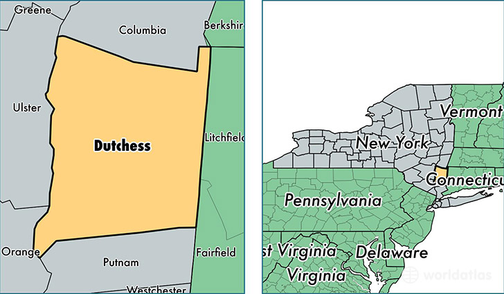 location of Dutchess county on a map