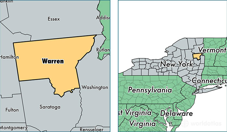 location of Warren county on a map