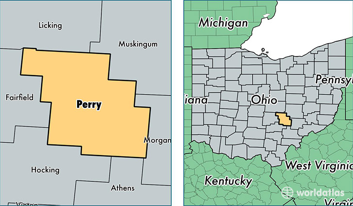 location of Perry county on a map