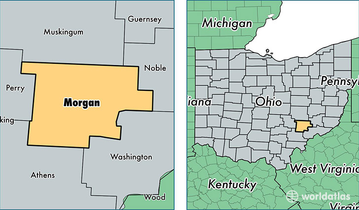 location of Morgan county on a map