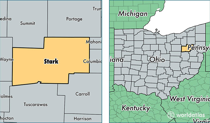 Stark County Ohio Map.