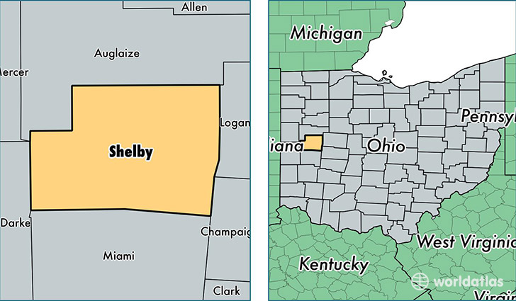 location of Shelby county on a map