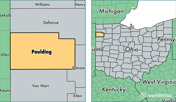 location of Paulding county on a map