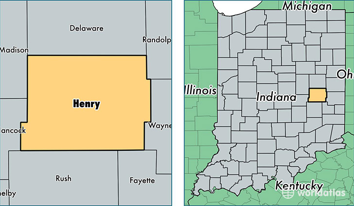 location of Henry county on a map