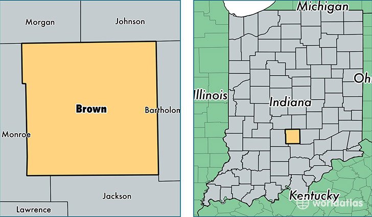 location of Brown county on a map