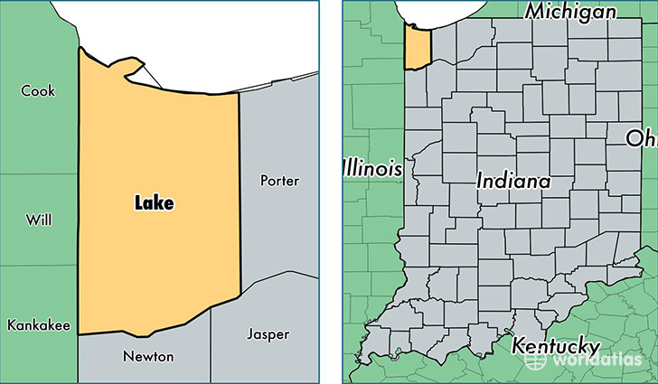 location of Lake county on a map