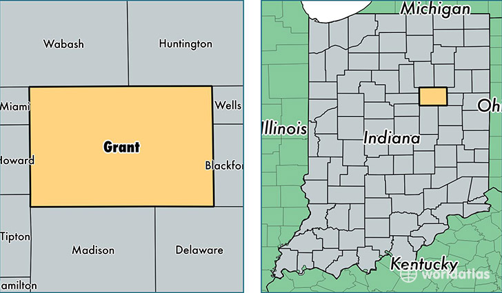 location of Grant county on a map