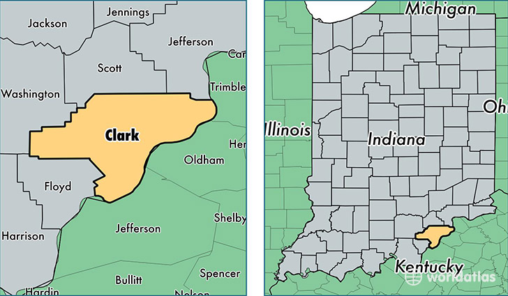 location of Clark county on a map