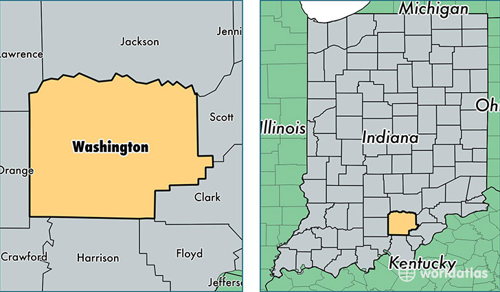 location of Washington county on a map