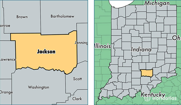 location of Jackson county on a map