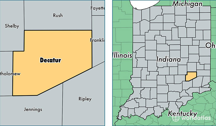 location of Decatur county on a map