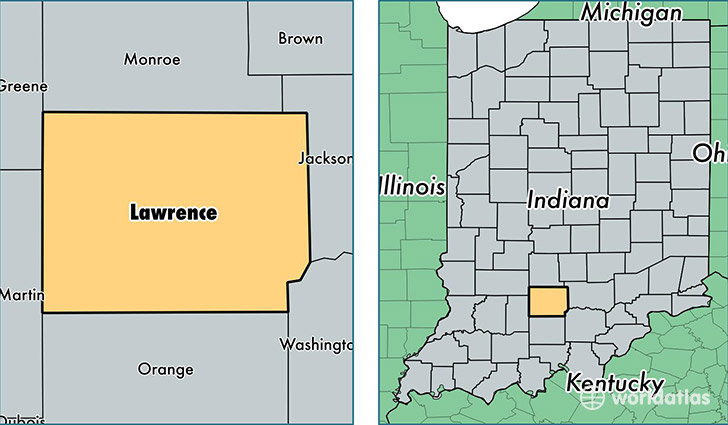 location of Lawrence county on a map