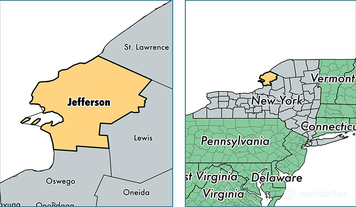 location of Jefferson county on a map