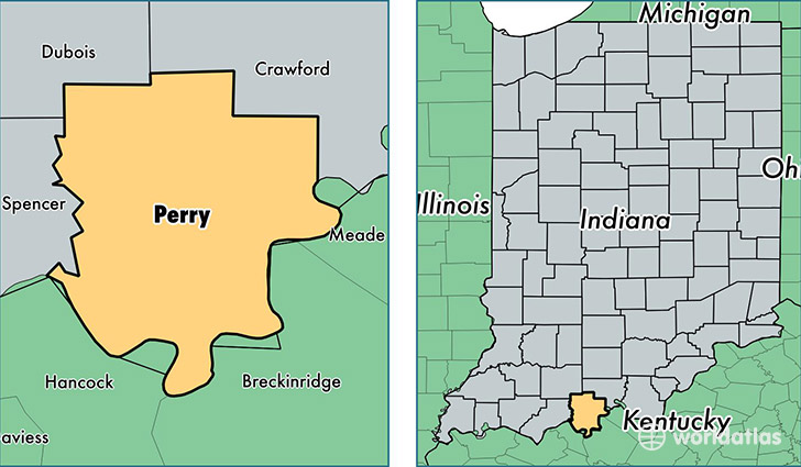 location of Perry county on a map