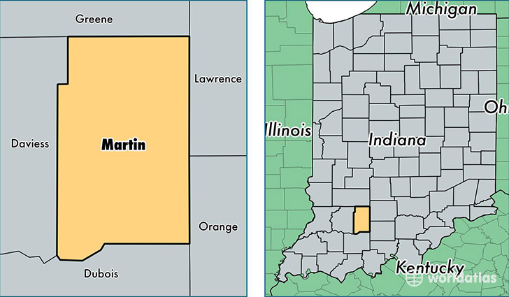 location of Martin county on a map