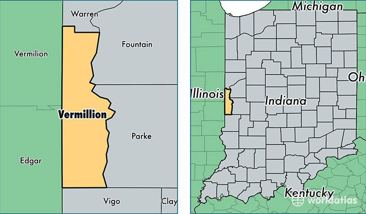 location of Vermillion county on a map