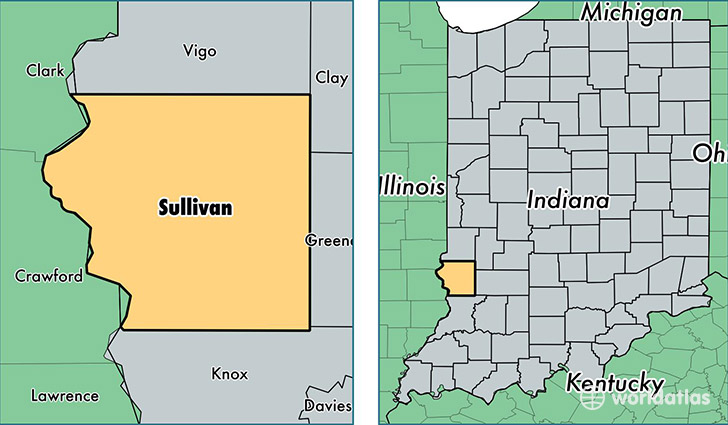 location of Sullivan county on a map