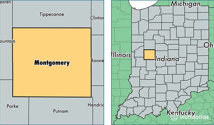 location of Montgomery county on a map