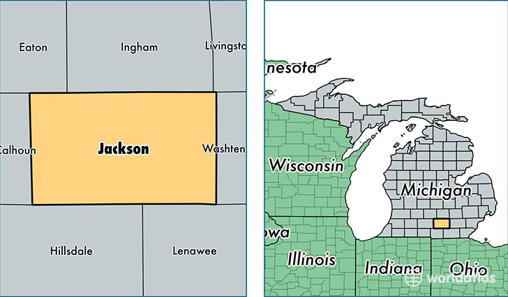 location of Jackson county on a map