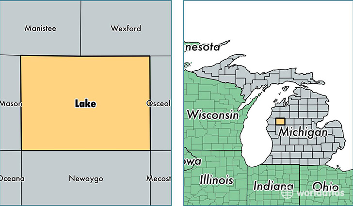 location of Lake county on a map