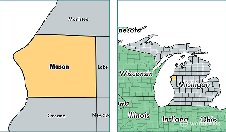 location of Mason county on a map