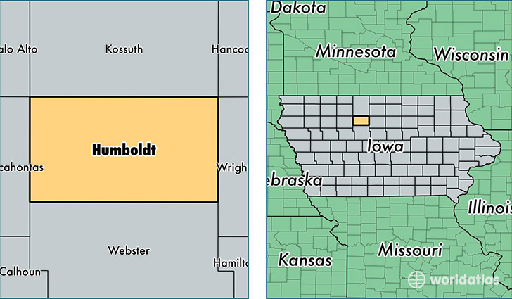 location of Humboldt county on a map