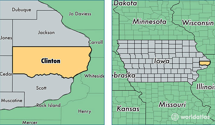 location of Clinton county on a map