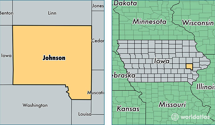 location of Johnson county on a map