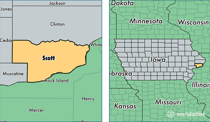 location of Scott county on a map