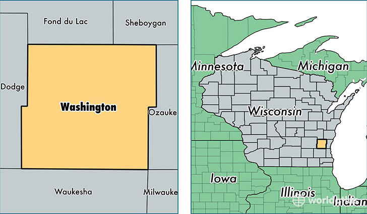 location of Washington county on a map