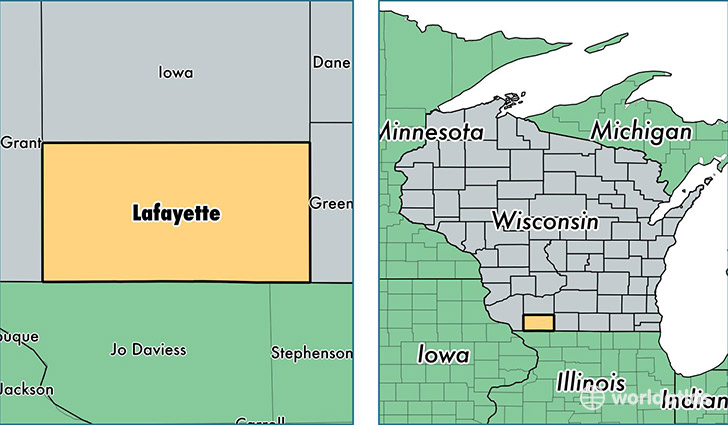 location of Lafayette county on a map